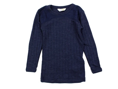 Joha navy bluse merinould/silke